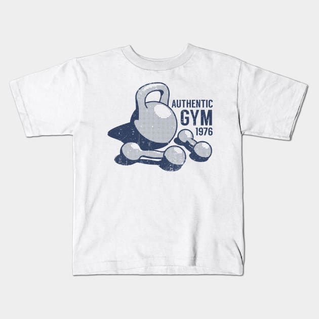 Vintage weight and dumbbells with the inscription Kids T-Shirt by Agor2012